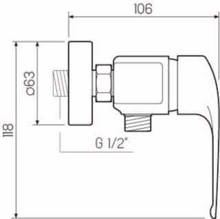 Смеситель для душа РМС SL50-003 хром